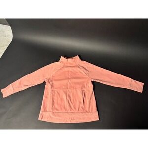 Fabletics Zaylee Tunic Top Women Large Pink Fleece Lined Long Sleeve Funnel Neck